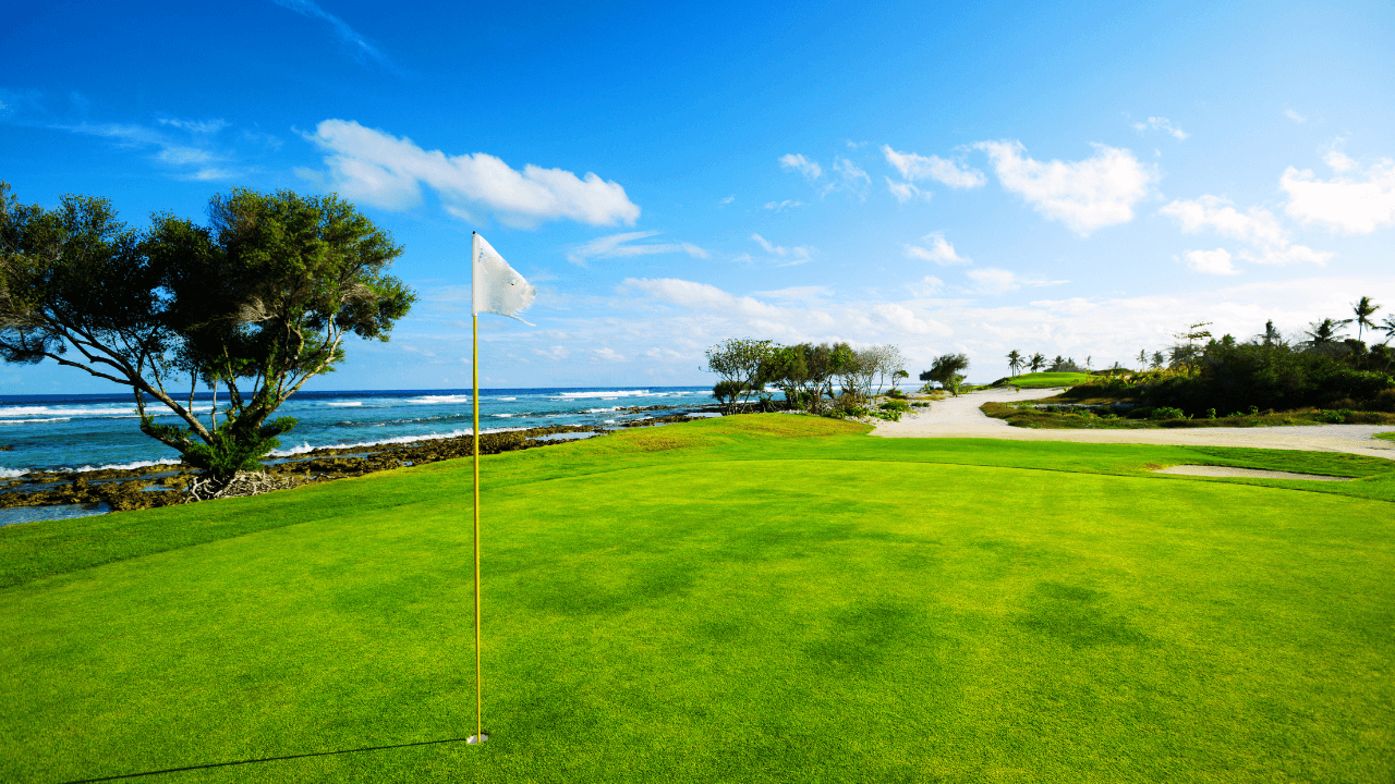 海の見えるゴルフ場
